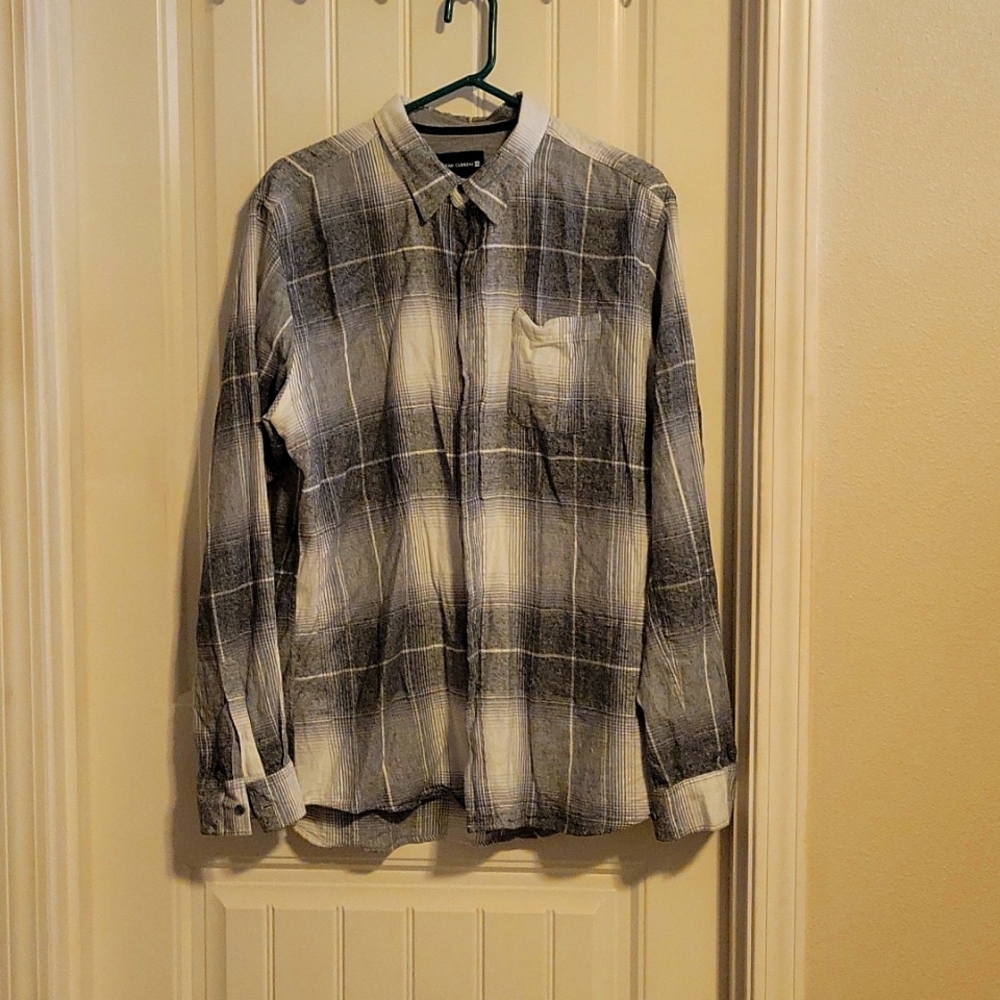 Ocean current xl gray/white flannel